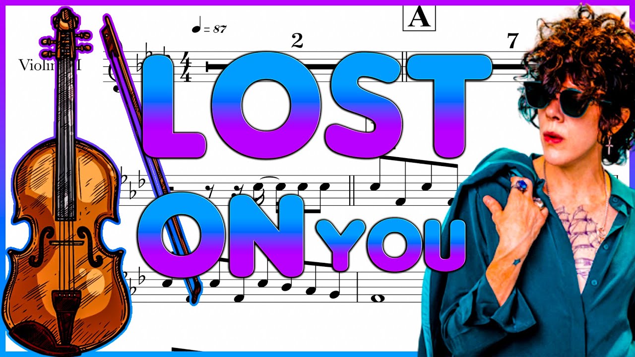 LOST ON YOU partitura violín/ partitura violino / violin sheet - easy violin sheet /LP