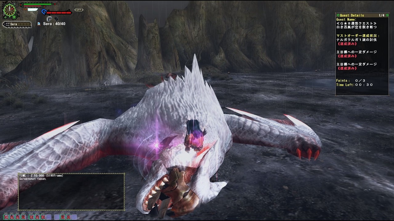 【MHF-Z】Blinking Nargacuga - True Slay - 2'53 MS