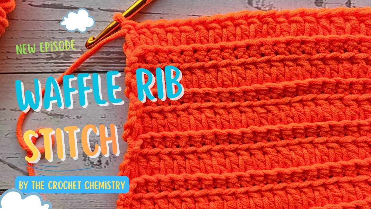 Chunky Waffle Rib Crochet Stitch: Drapey Horizontal Texture for Shawls/Runners! (Easy Tutorial)