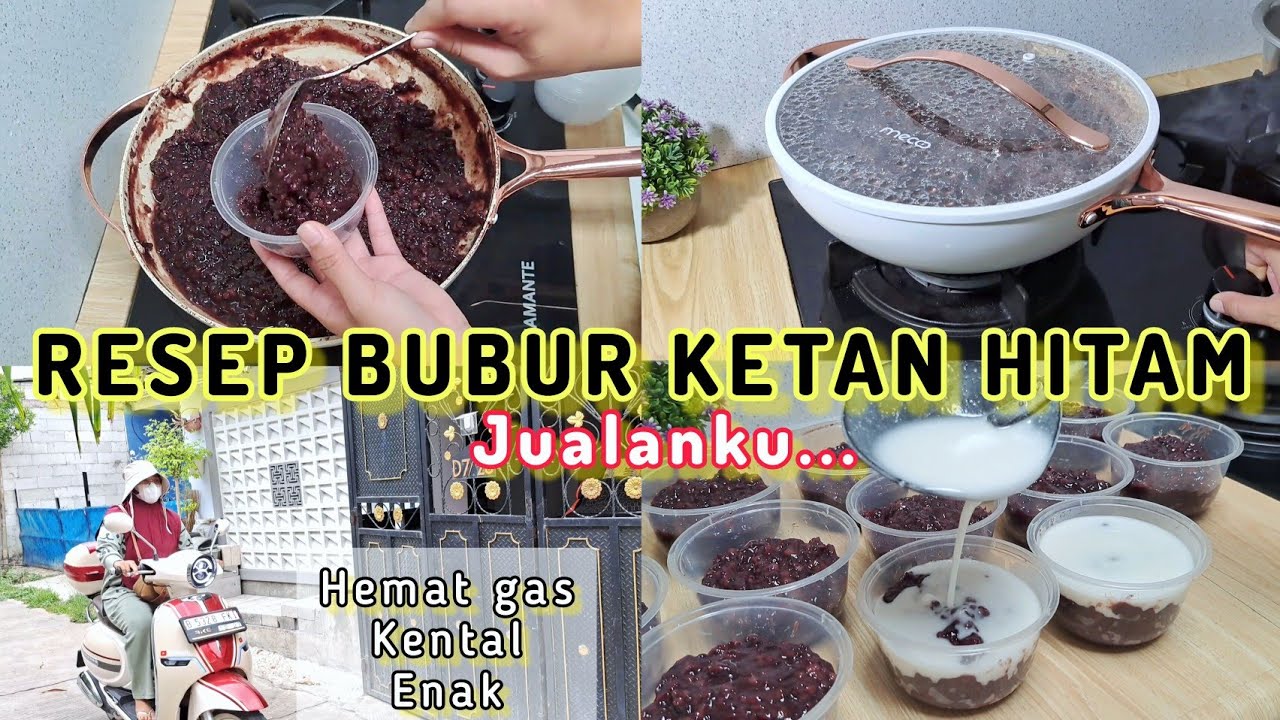 RESEP BUBUR KETAN HITAM CEPAT MATANG DAN ANTI LENGKET PAKAI PREMIUM NON-STICK WOK PAN DARI MECOO
