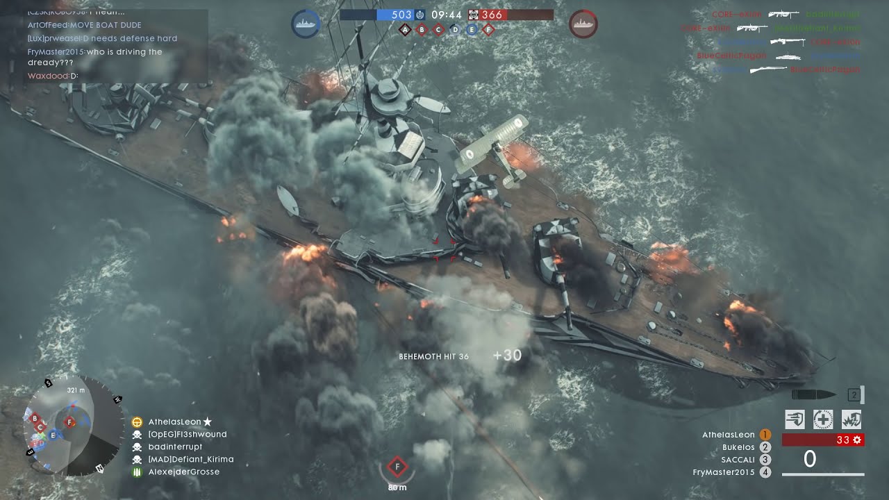 No Commentary Battlefield 1: Pure Dreadnought vs Dreadnought Battle