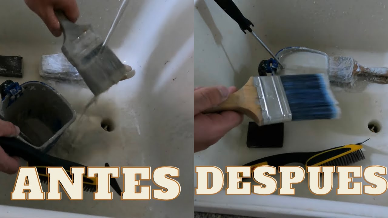 como lavar o limpiar una brocha despues de pintar paredes