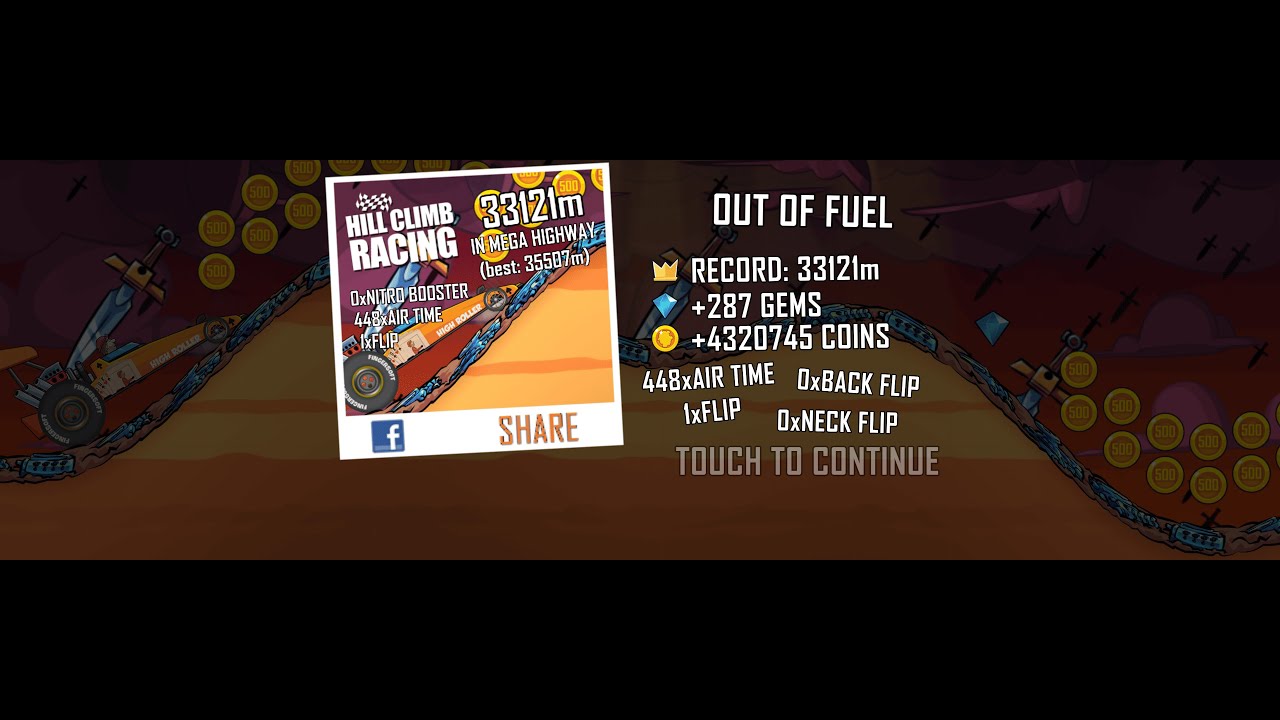 (WR) Hill Climb Racing Dragster + Mega Highway 33121m (full run)