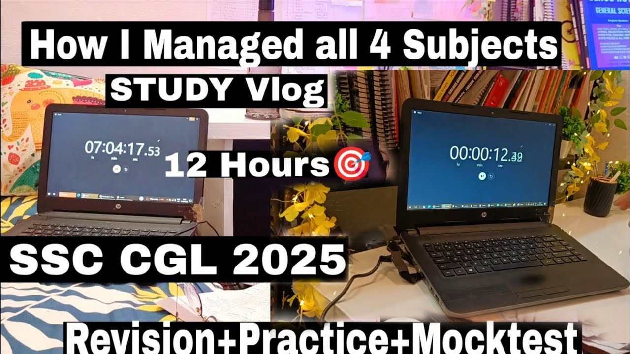 SSC STUDY VLOG: Wake Up At 3:30 AM  Productive Self Study Routine For CGL 2025 | Prelims Mock Test