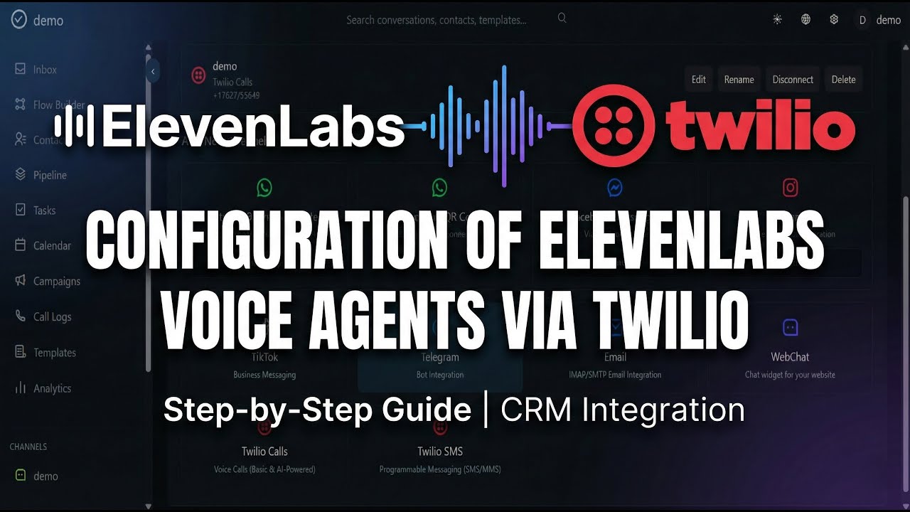 Configuration of ElevenLabs Voice Agents via Twilio