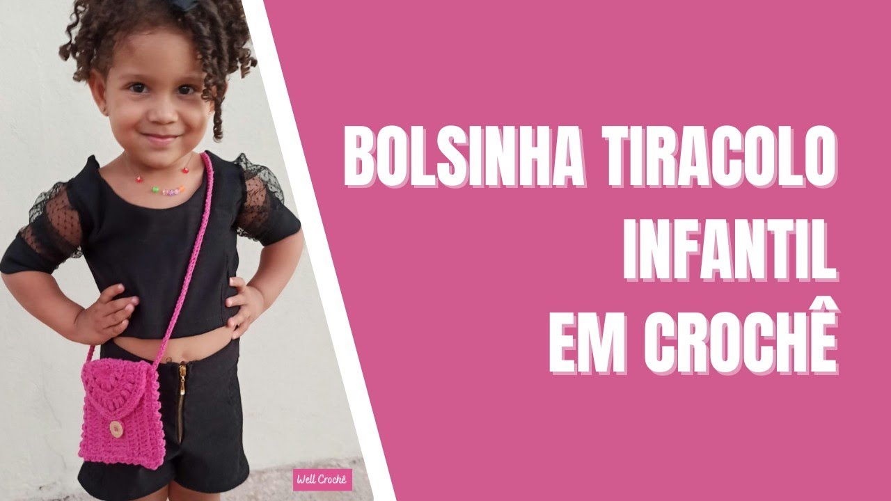 Bolsinha Tiracolo Infantil em Crochê