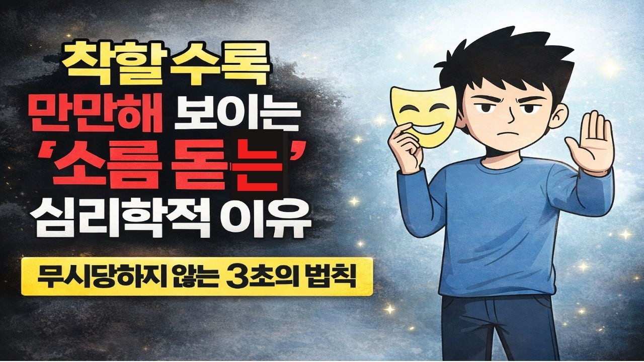[마음툭툭]착할수록 만만해 보이는 '소름 돋는' 심리학적 이유 (무시당하지 않는 3초의 법칙)