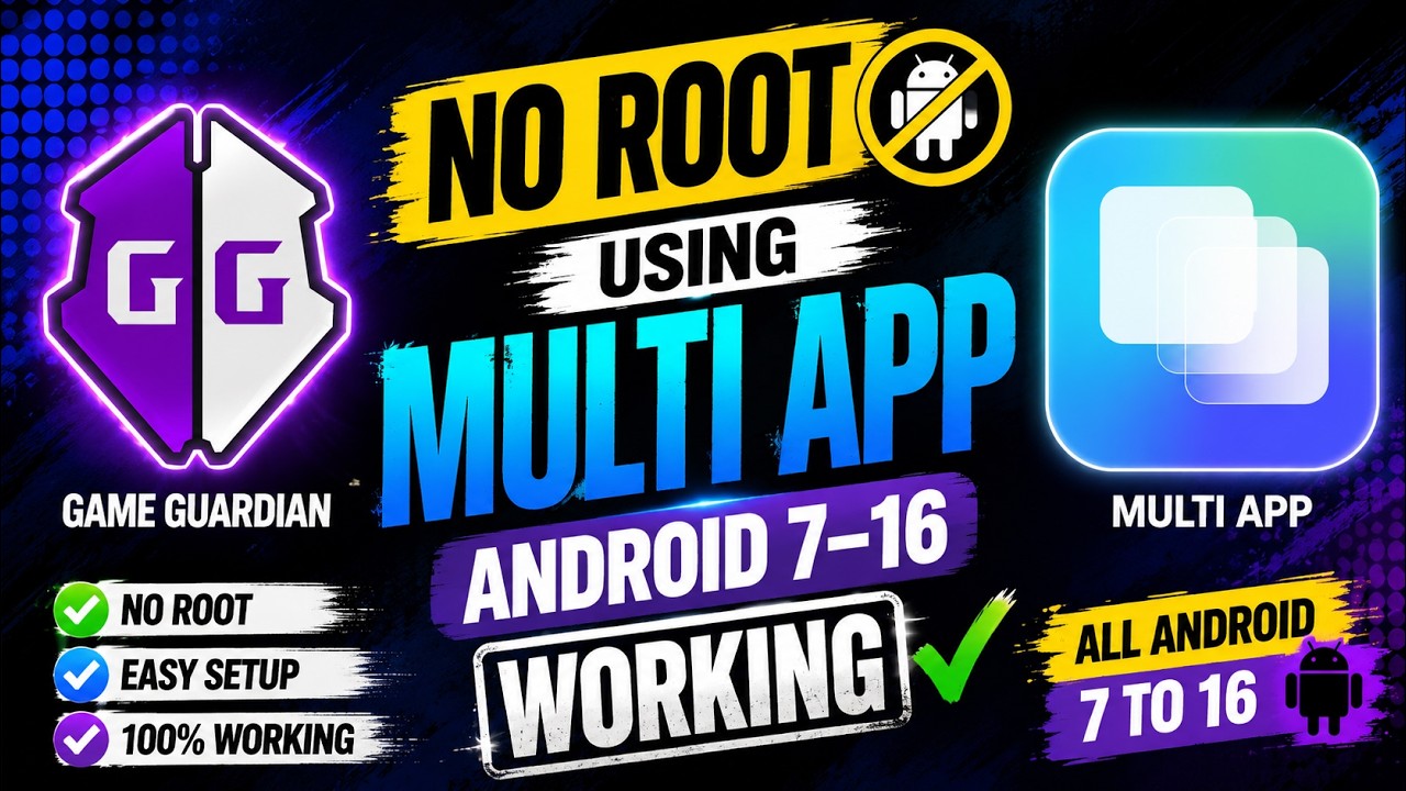 Game Guardian No Root Using Multi App | Android 7&ndash;16 Working