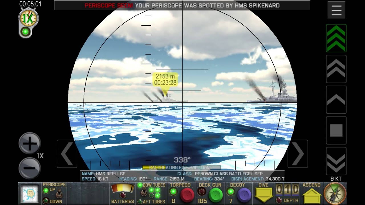 Crash Dive submarine simulator (Android gameplay video)