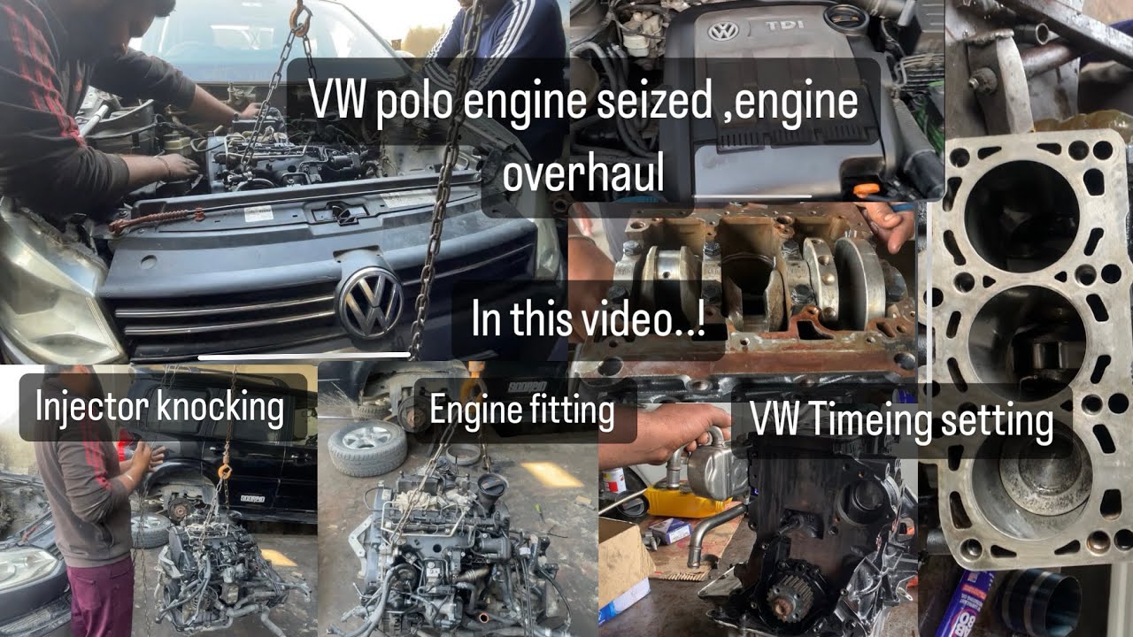 VW polo engine seized, engine overhaul,￼engine timing setting #volkswagen VW Polo 3cylinder engine ￼