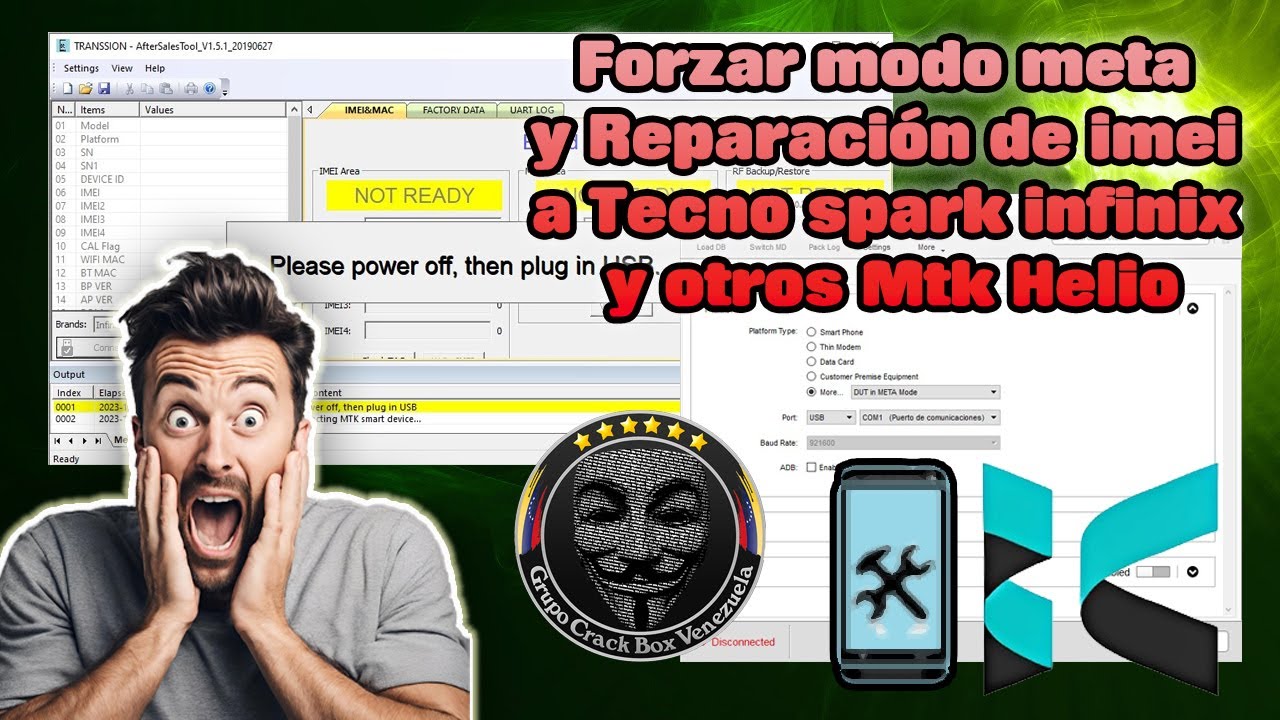 Forzar modo meta y Reparación de imei a Tecno spark infinix y otros Mtk Helio