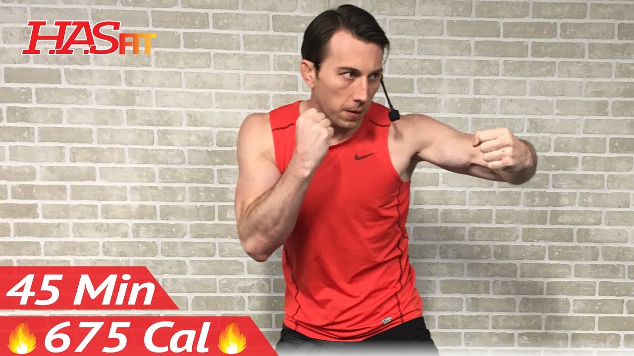 45 Min Ultimate Cardio Kickboxing Workout - MMA Training & UFC Kickbox Workout Class for Women & Men