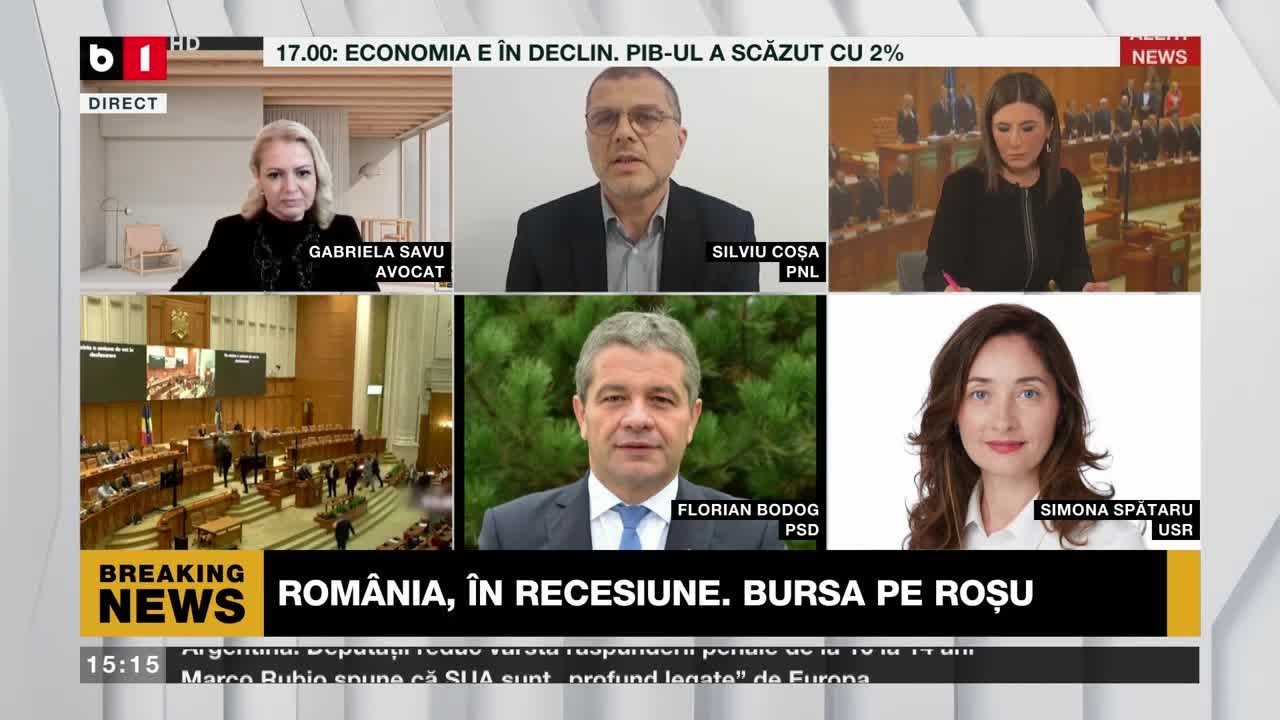 POLITICA ZILEI. OFICIAL: ROMÂNIA, ÎN RECESIUNE TEHNICĂ/ MAȘINĂ ÎN FLĂCĂRI: INCENDIU ÎN CAPITALĂ.P1/3