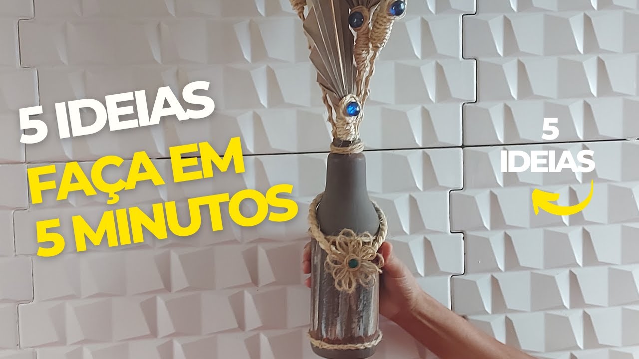 5 IDEIAS INCRÍVEIS PARA FAZER EM MENOS DE CINCO MINUTOS | RÁPIDO E FÁCIL