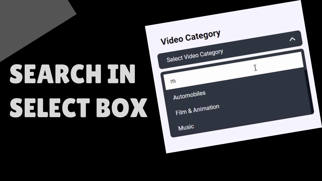How To Add Search Functionality To Select Box (HTML, CSS & Vanilla JS)