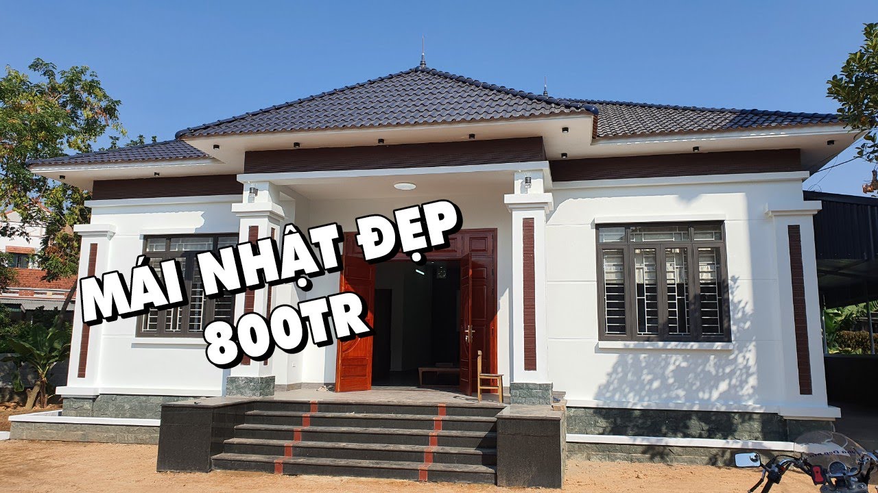 Nhà Đẹp ATZ số 123/Thực tế mẫu nhà vườn cấp 4 mái nhật đẹp kích thước 15mx11m