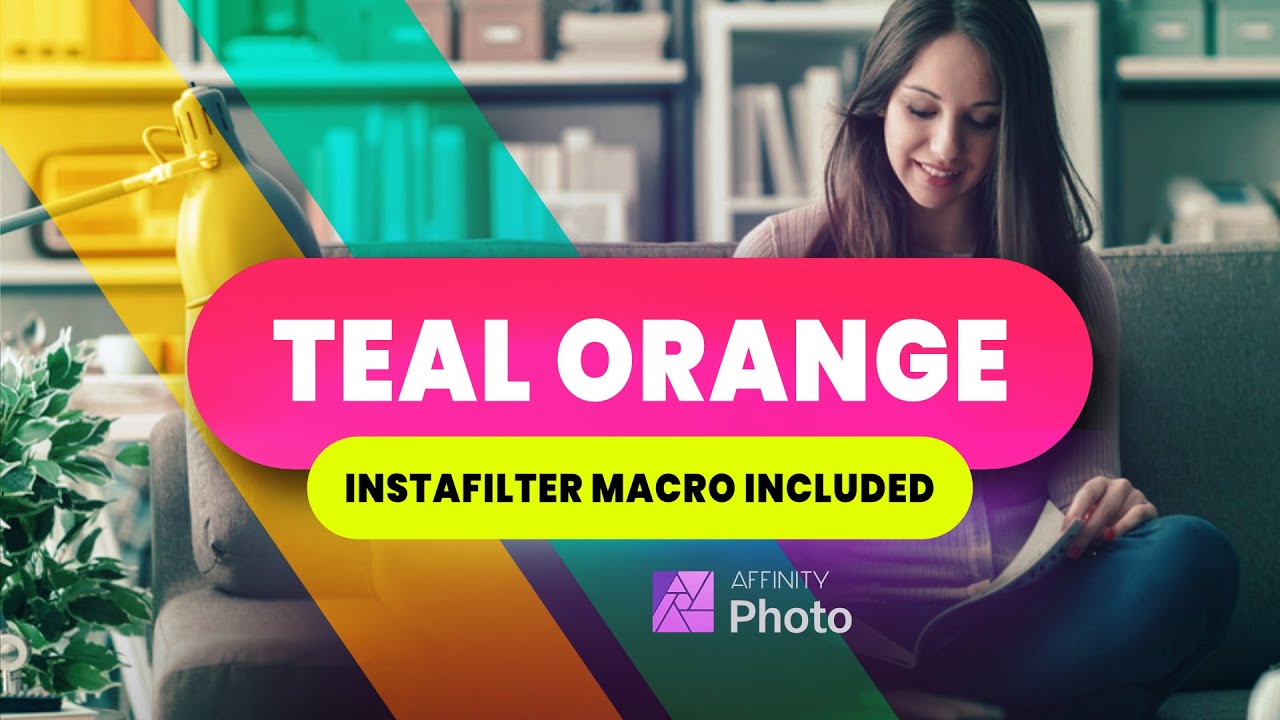 Affinity Photo InstaFilter Series - Teal and Orange colour effect (FREE Macros incluced)