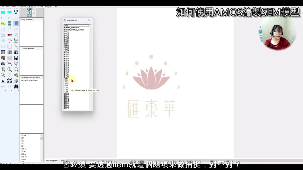 從SPSS匯入數據到AMOS：完整教學