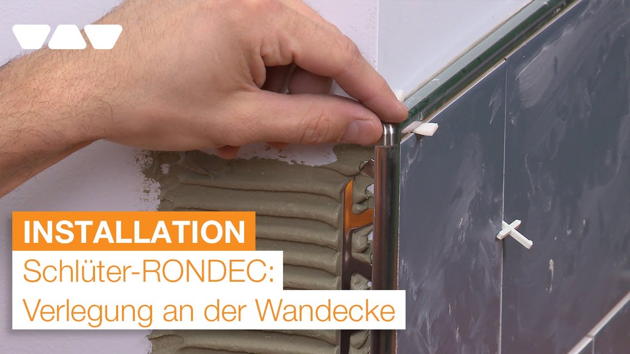 Schl&uuml;ter-RONDEC Fliesenprofile an Wandecken einbauen: dekorativer Kantenschutz f&uuml;r Fliesen