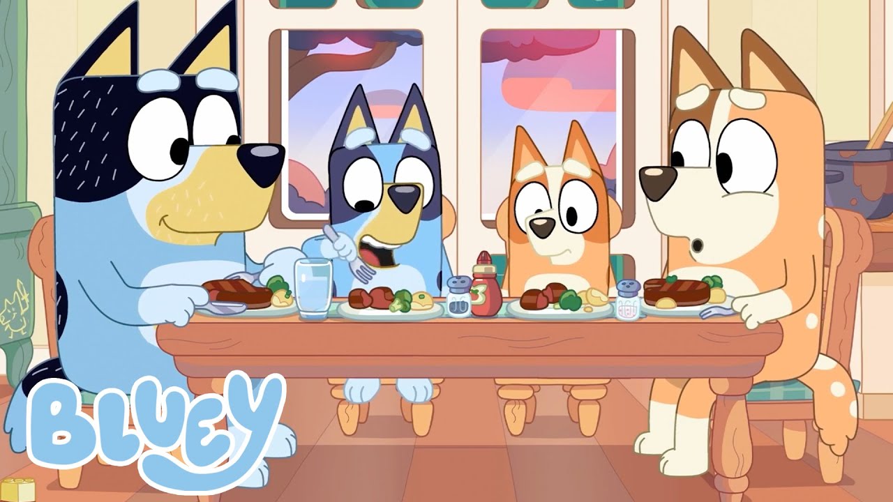 Desfrute de uma refei&ccedil;&atilde;o festiva com Bluey 💙🍰🎅 | Bluey Portugu&ecirc;s Brasil Canal Oficial