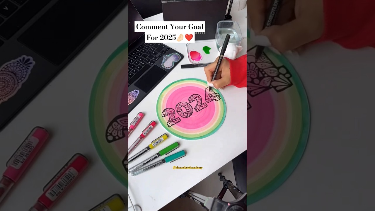 What's Your Goal For 2025🤌🏻❤️ #shorts #art #painting #2024 #trending #viral #artist