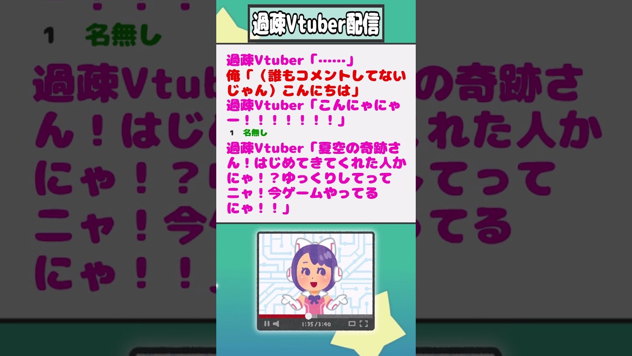 【2ch迷言集】過疎Vtuber「&hellip;」俺「（誰もコメントしてないじゃん）こんにちは」過疎Vtuber「こんにゃにゃー！！！」【2ch面白いスレ】#shorts
