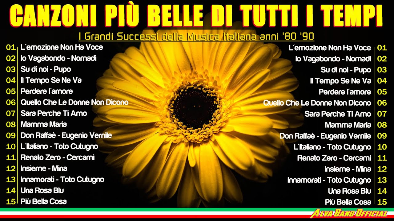 LE PIÙ BELLE CANZONI ANNI 80 90 ITALIANE 🎵🎵 I GRANDI SUCCESSI DELLA MUSICA ITALIANA ANNI '90