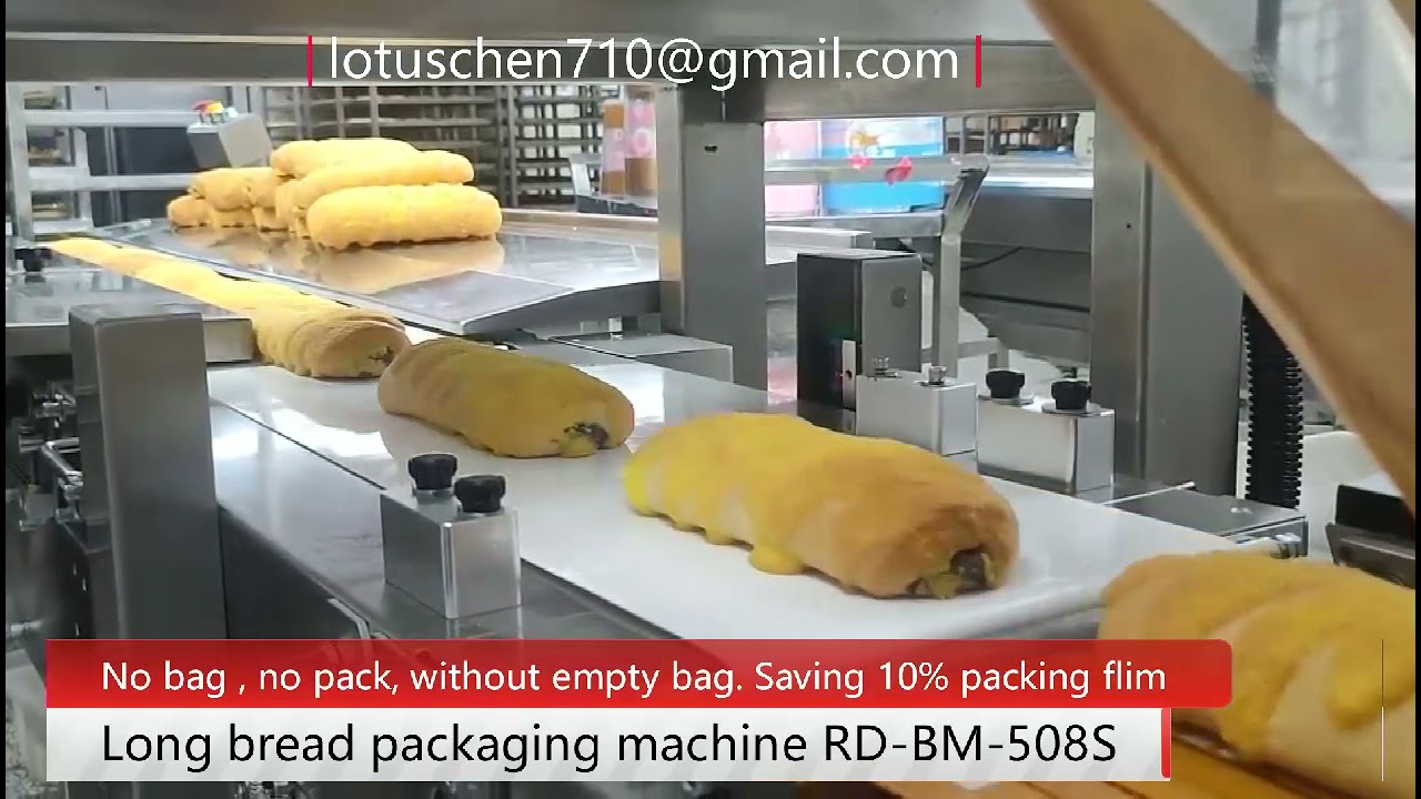 【Hot sale 】Bakery packaging machine,  Food flow packing equipment, Long bread packaging machine 508S