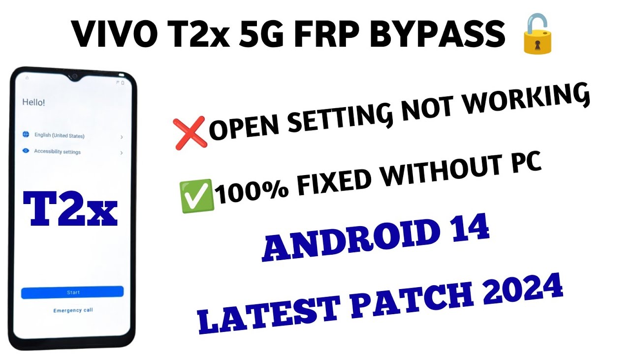 Vivo T2x  5G Frp Bypass Android 14 Setting Not Open || Vivo Y16 Frp Bypass Open Setting Not Working