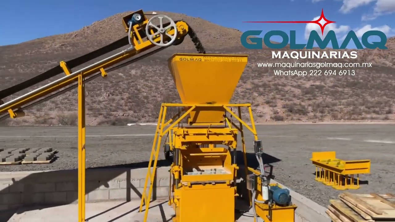 Planta Bloquera Modelo GH-1000 montaje instalación Chihuahua México