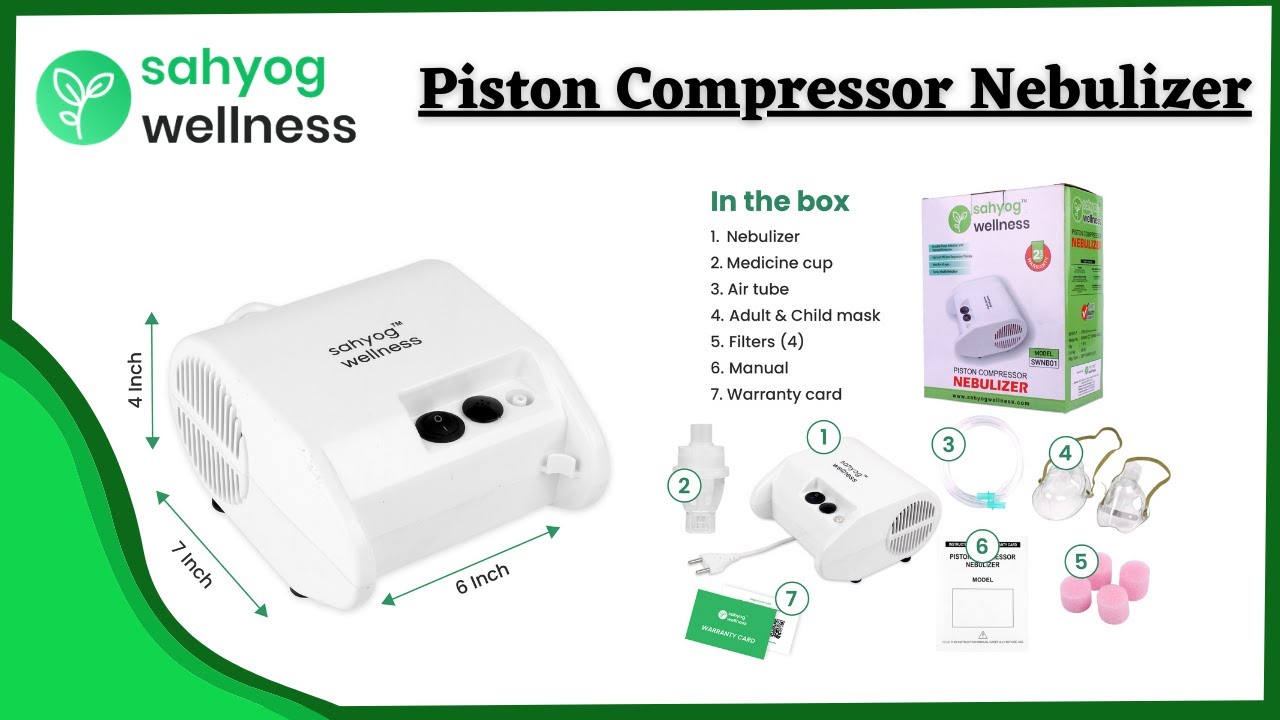 Sahyog Wellness  Piston Compressor Nebulizer - How to use