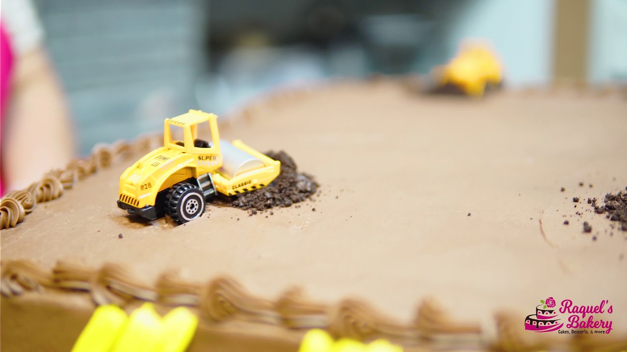 Construction Themed Cake Decorating Video | Raquel's Bakery