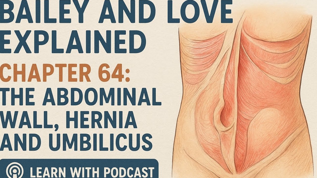 Bailey and Love Explained | Chapter 64 :The abdominal Wall, Hernia and Umbilicus |Learn with podcast