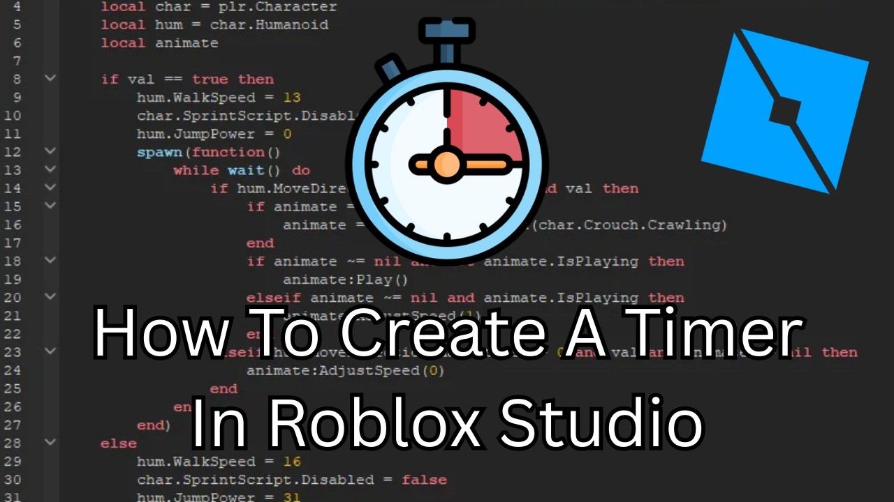 How to make a timer in Roblox Studio