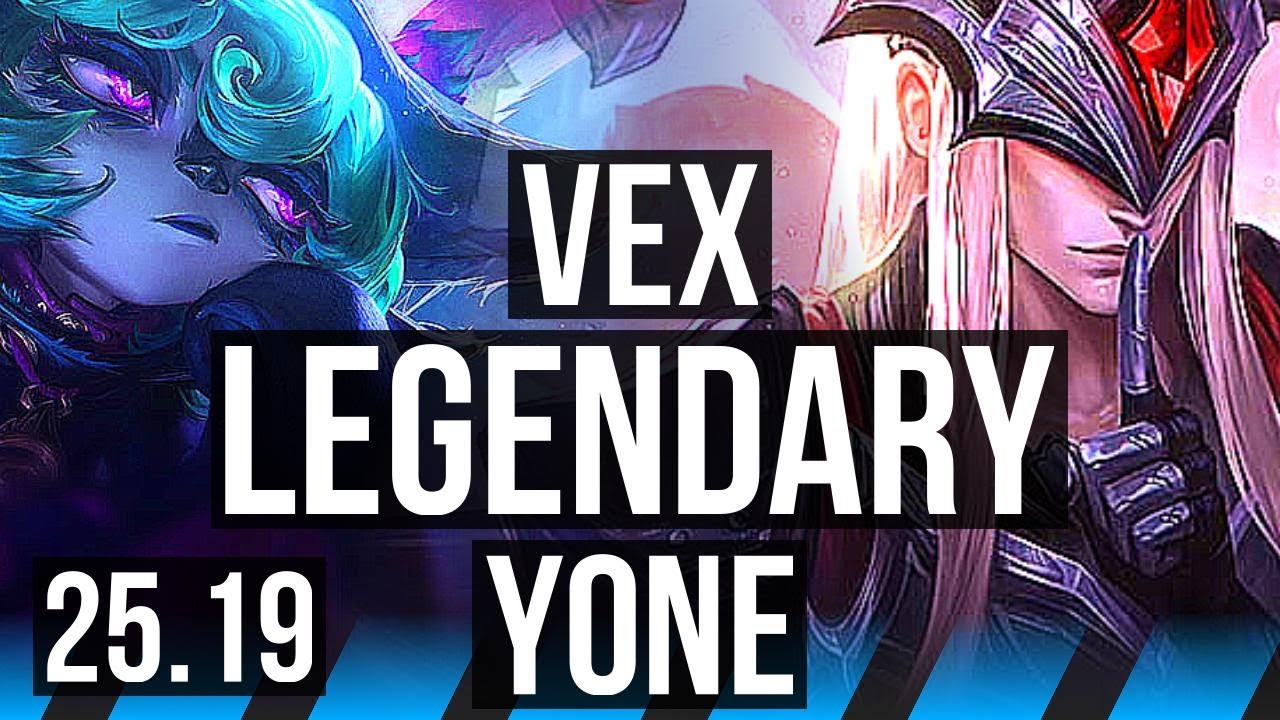 VEX vs YONE (MID) | Comeback, 67% winrate, 16/2/7, 47k DMG, Legendary | KR Master | 25.19