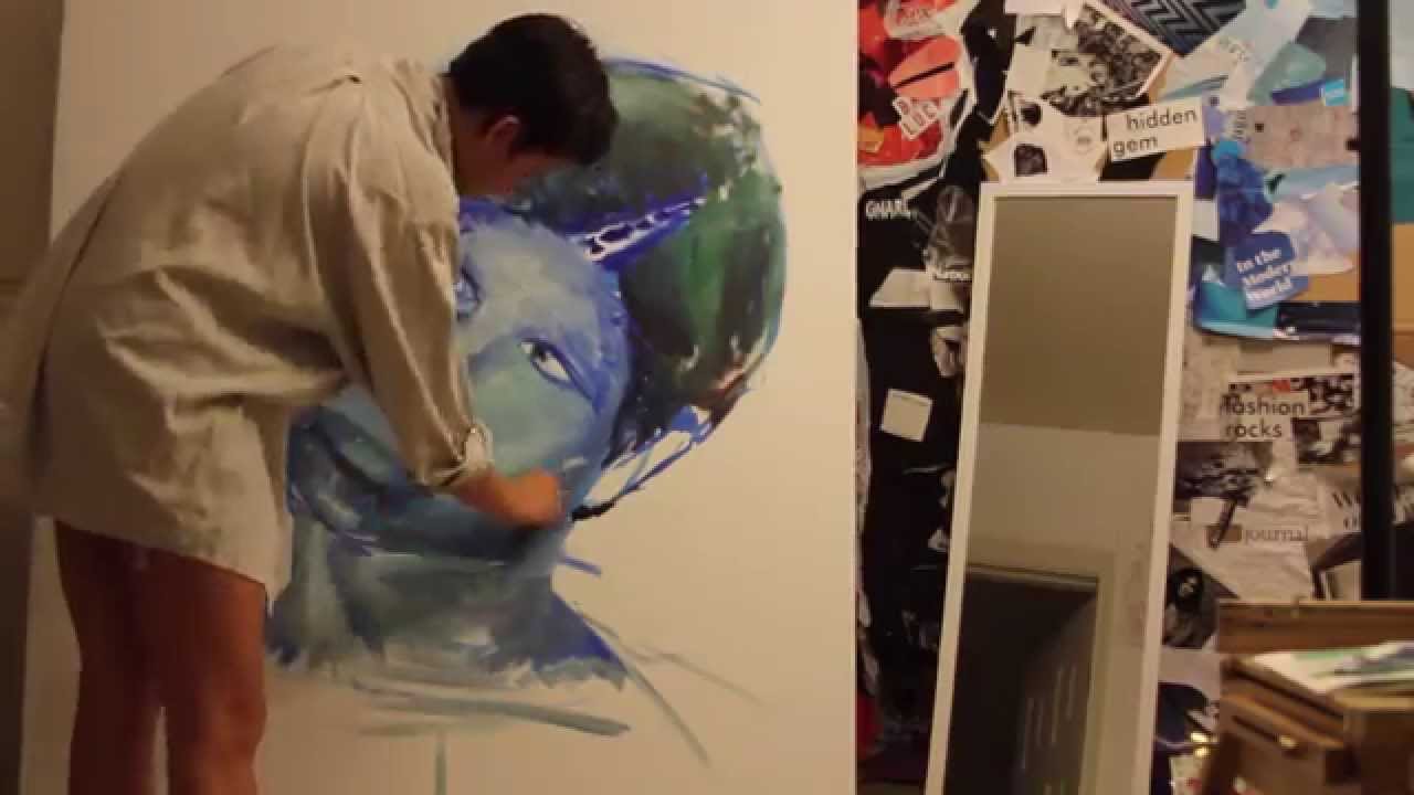 Self Portrait Painting Timelapse // Day One