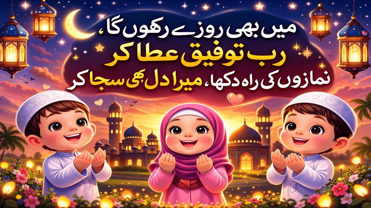 👉 Main Bhi Roze Rakhunga | Islamic Kids Poem | Ramadan Song for Children