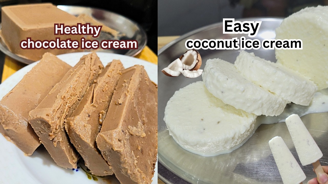 Do Healthy aur Creamy Ice Cream Recipes: Coconut Ice Cream aur Chocolate Healthy Ice Cream