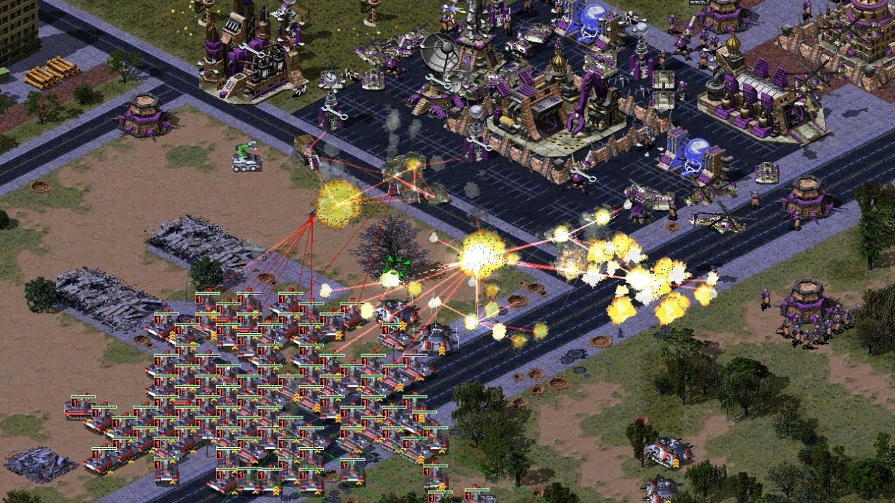 Red Alert 2 | Extra Hard Ai | 7 Vs 1 | Standoff City Map | France Vs 7 Random