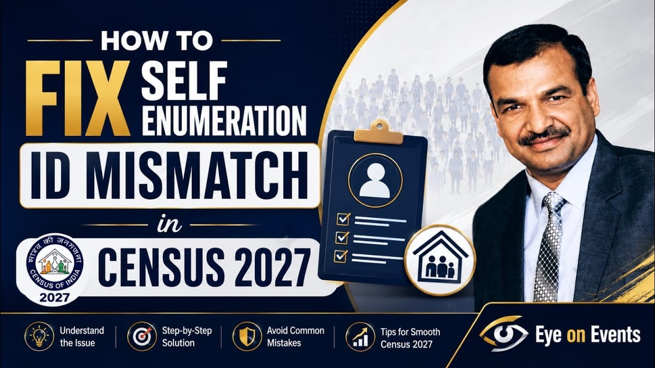 HLO App | How to Fix Self Enumeration ID Mismatch in Census 2027 || Eye on Events by Anil Singhal