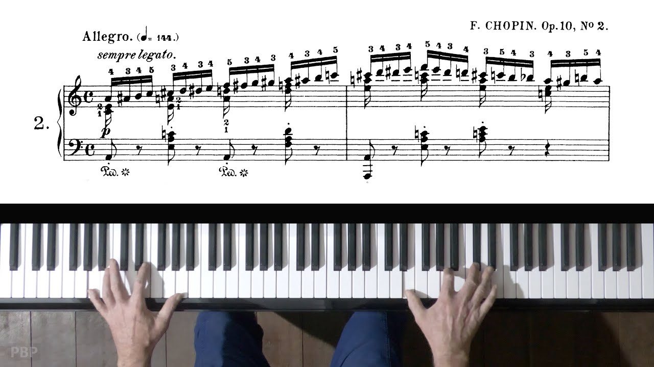 Chopin Etude Op.10 No.2 (♩= 144) P. Barton, FEURICH piano