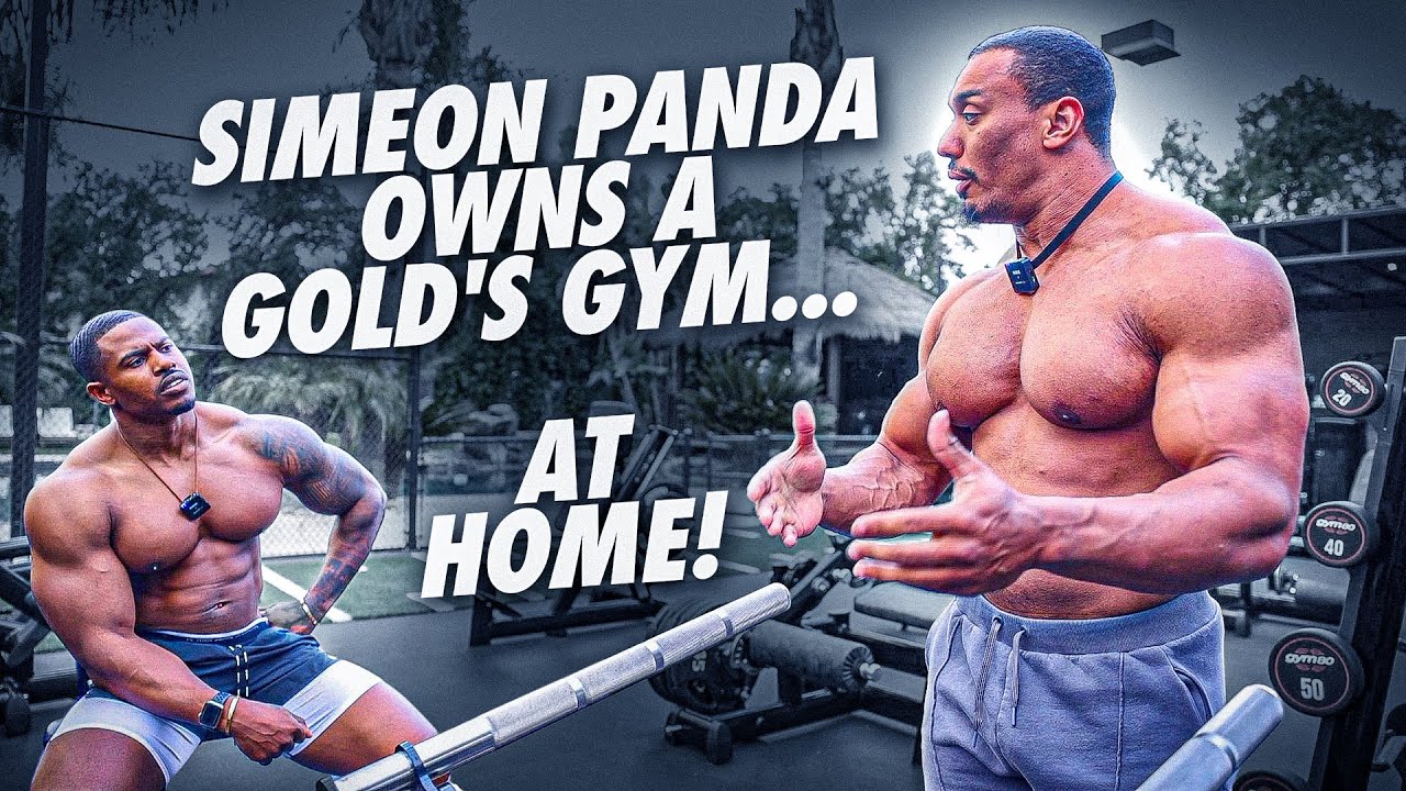 Simeon Panda Owns the Only Home Gold's Gym + Heavy Dumbbell Presses!
