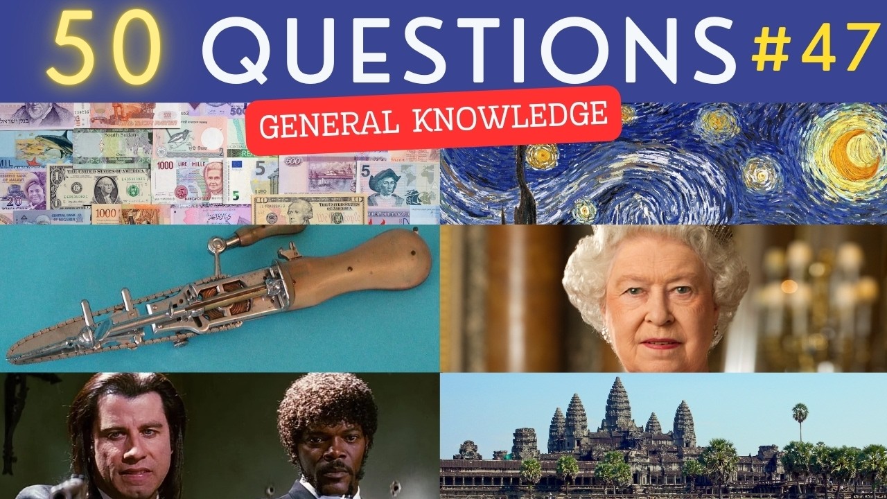 The General Knowledge Quiz #47 ¦ 50 Trivia Questions - Pub Quiz