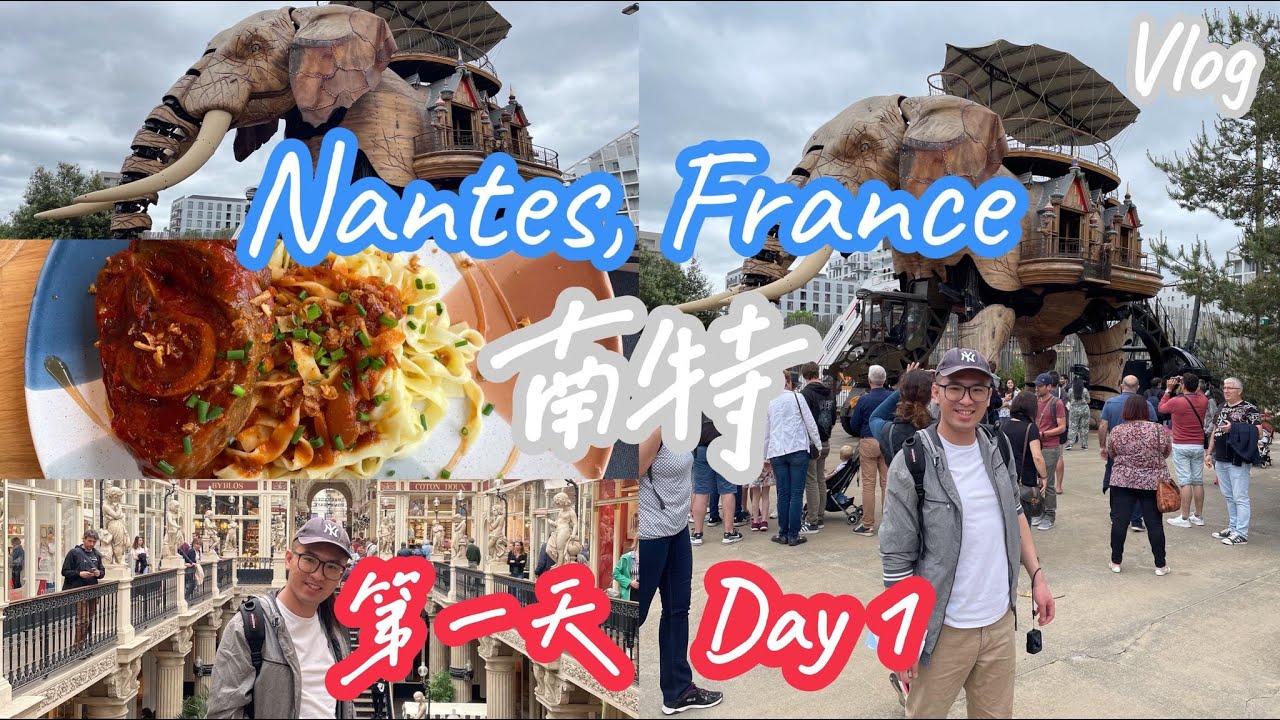 Nantes, France｜法國西部城市 - 南特｜📹Vlog Day 1 ｜Bonjour Kalvin ｜卡爾文的法國日常
