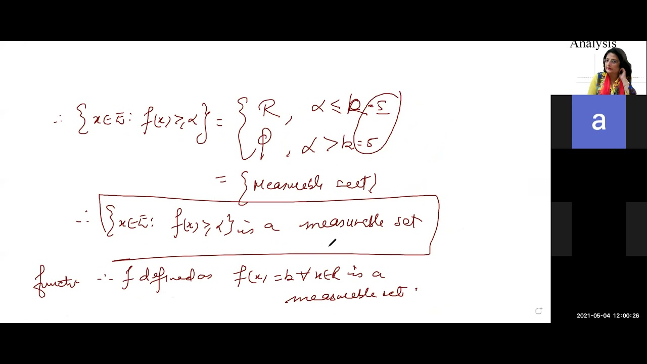 MEASURE THEORY: Constant functions are measurable and properties of measurable functions
