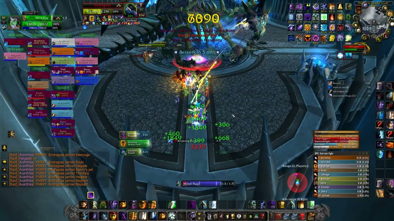 Warmane | Lordaeron | ICC 25nm - Sindragosa 🐲 | Shadow Priest PoV