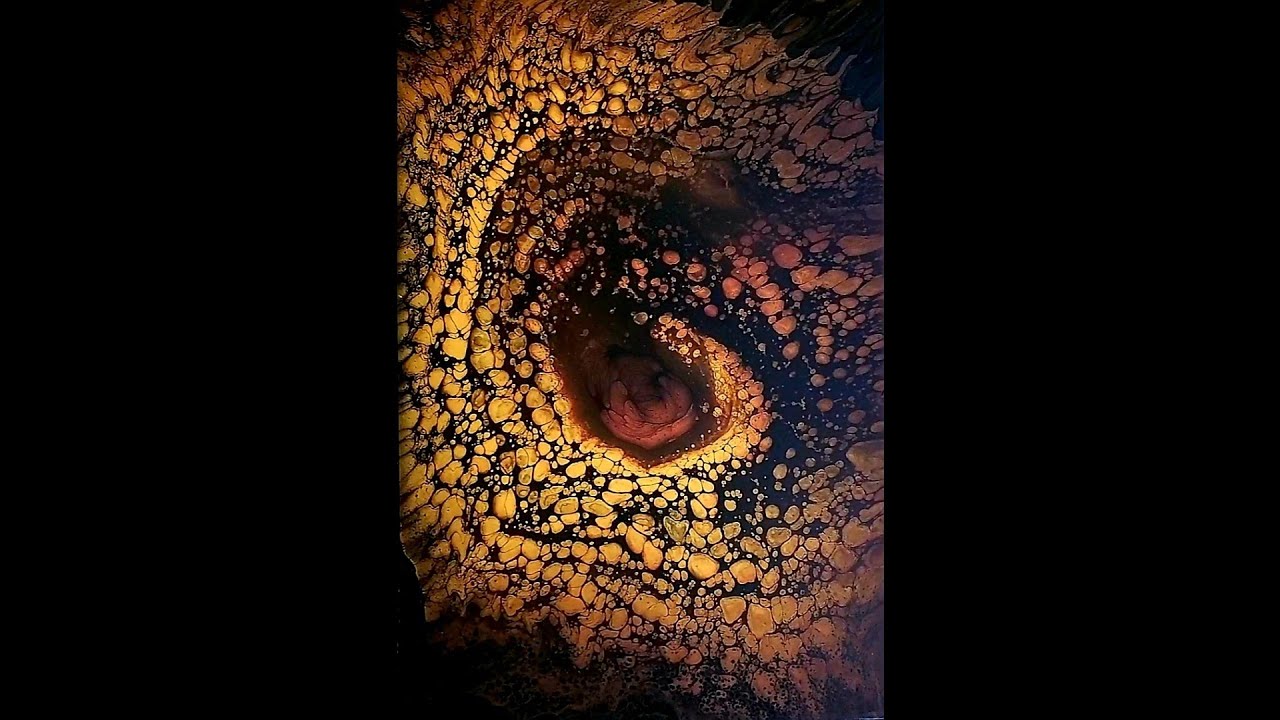 Celestial Gold! Straight pour on a 24x36 cradleboard!
