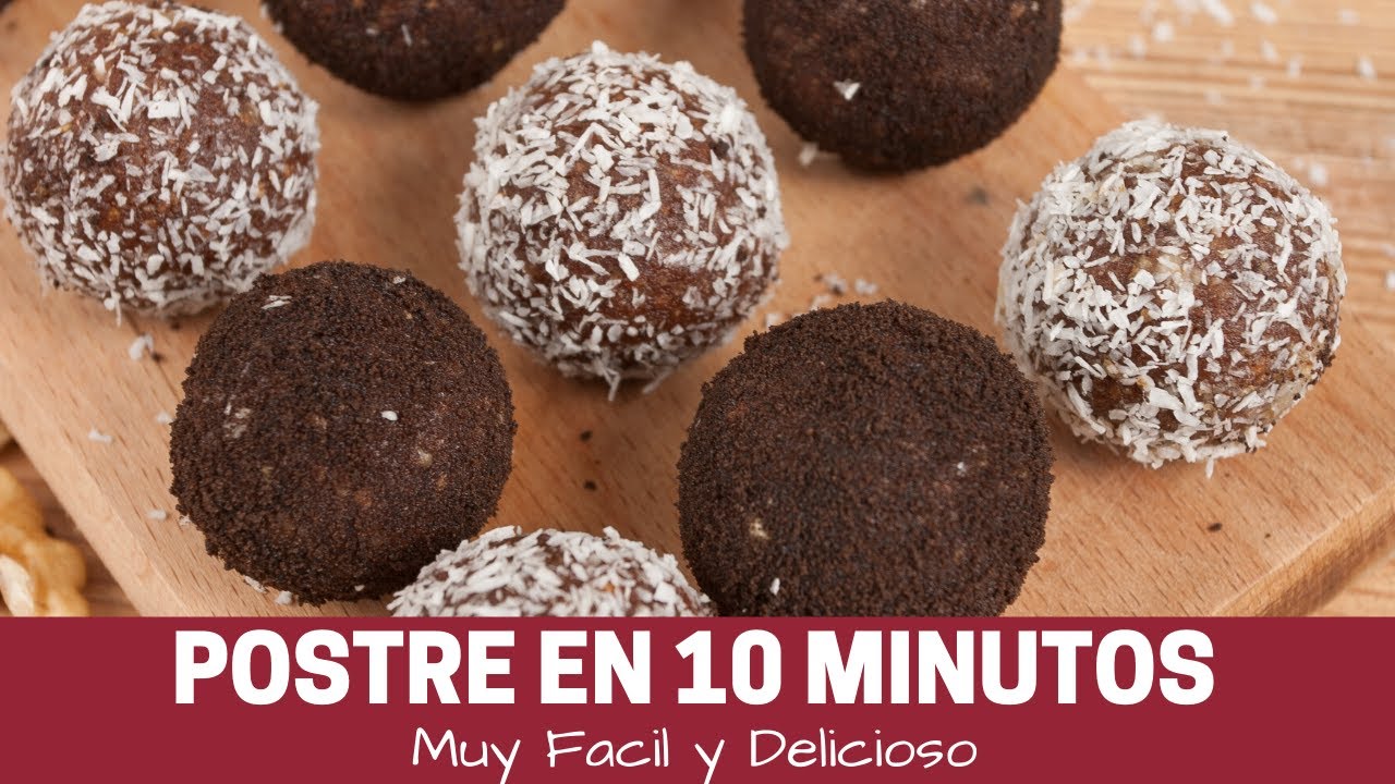 Trufas o bombones de Galletas Marias | Postre Facil y sin horno. Listo en menos de 10 minutos