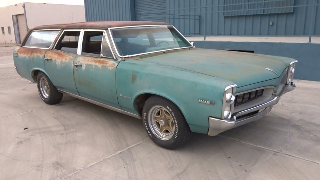67 Tempest station wagon OHC 6 cyl car ...survivor - resurrected after 40 yrs starts and runs