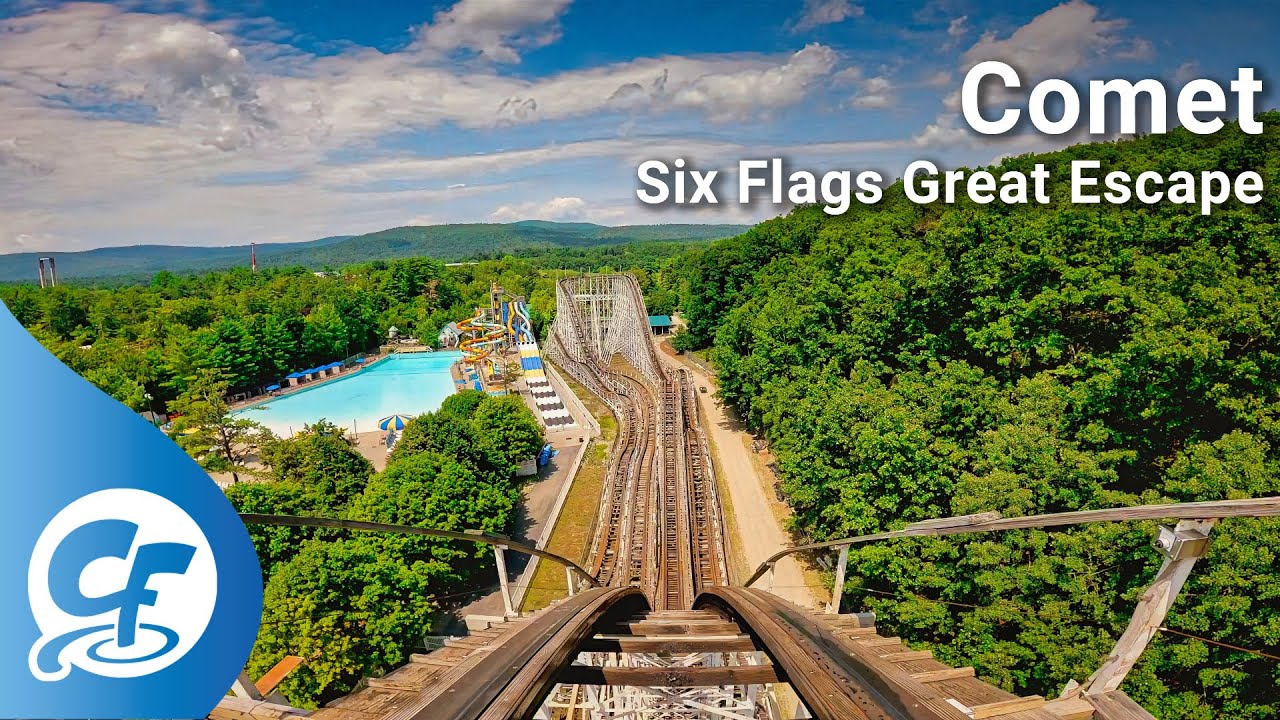 Comet front seat on-ride 5K POV @60fps Six Flags Great Escape